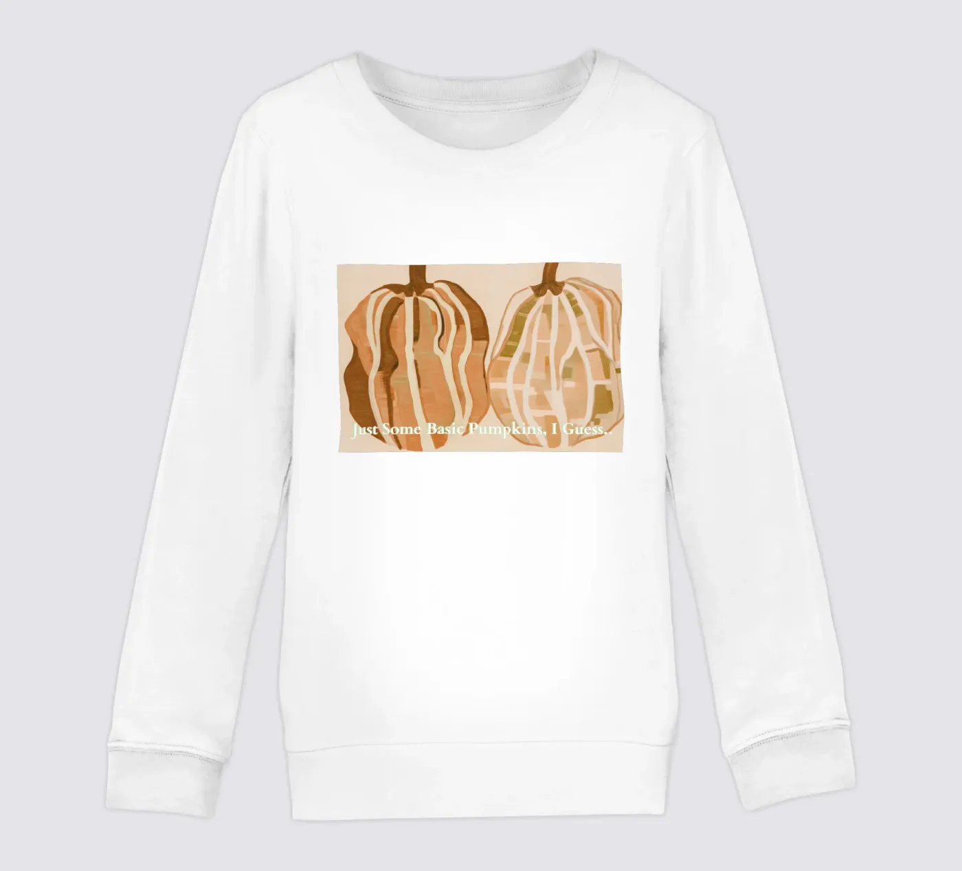 A Basic Pumpkins Kinder Sweatshirt von Melloi Art Print