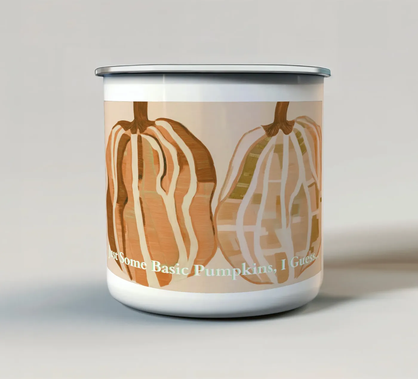 A Basic Pumpkins tazza in smalto da Melloi Art Print