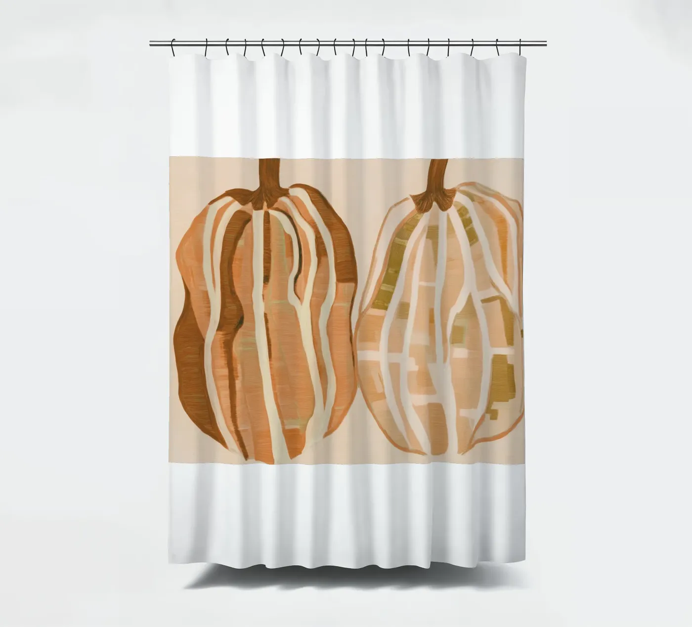 A Basic Pumpkins shower curtain by Melloi Art Print