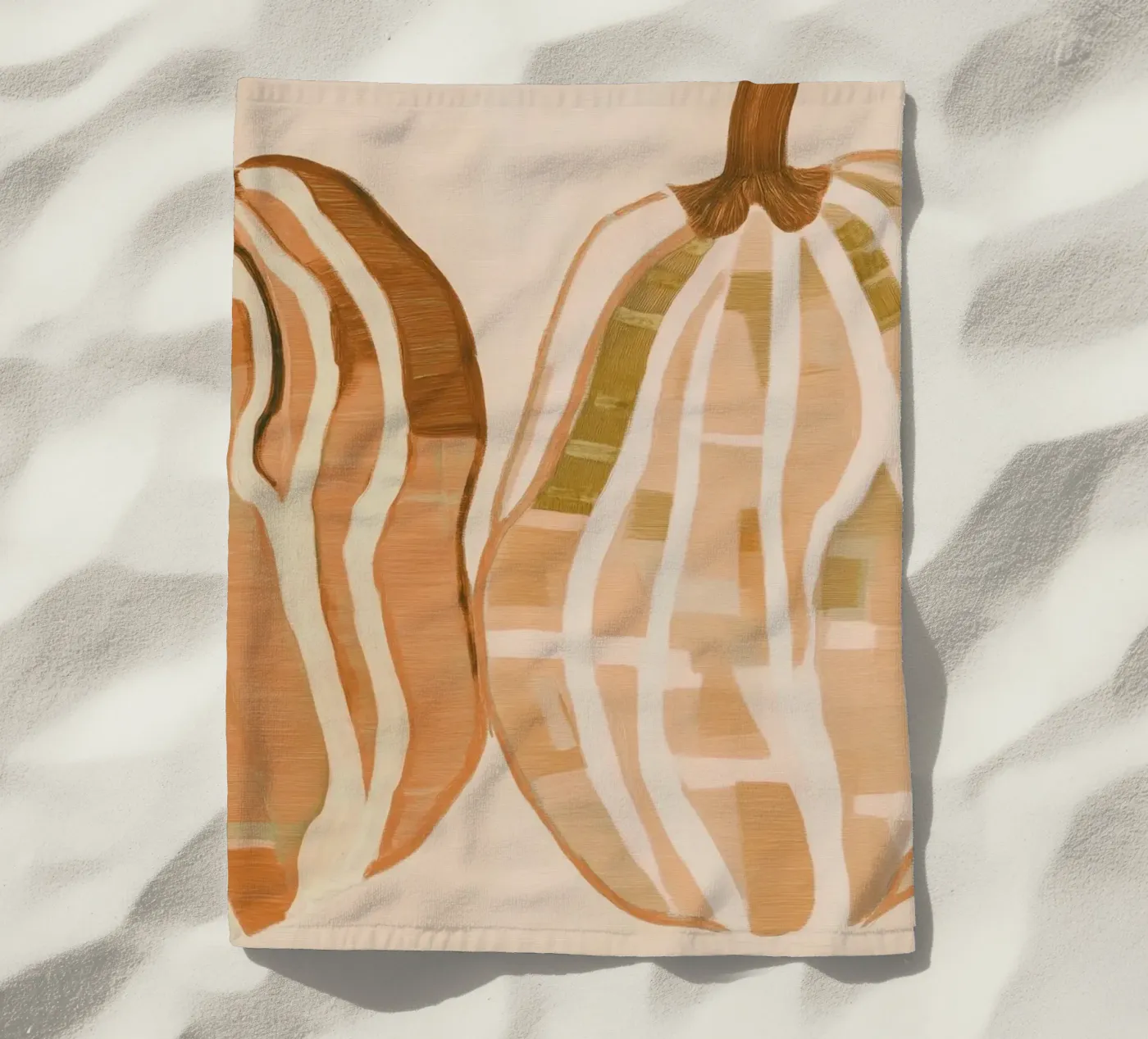 A Basic Pumpkins Strandtuch von Melloi Art Print