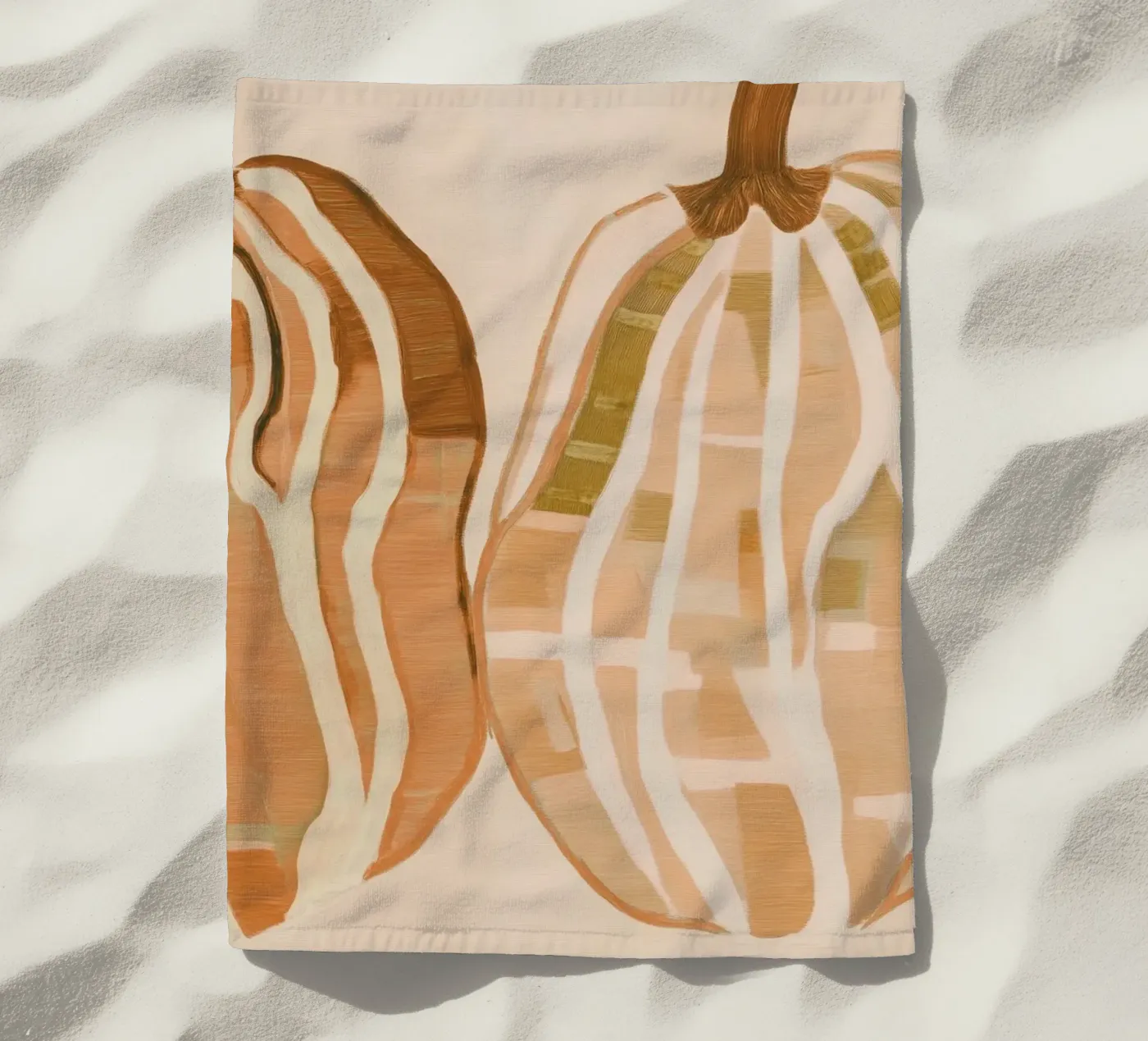 A Basic Pumpkins Strandtuch von Melloi Art Print