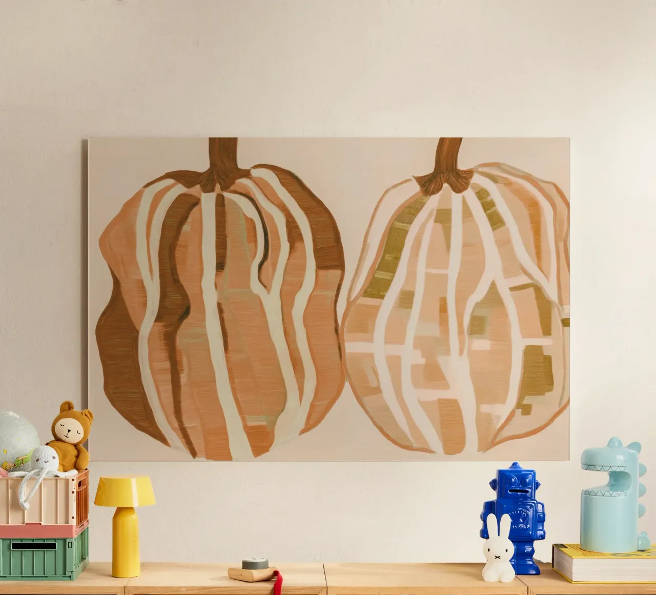 A Basic Kürbisse Acryl-Glas von Melloi Art Print