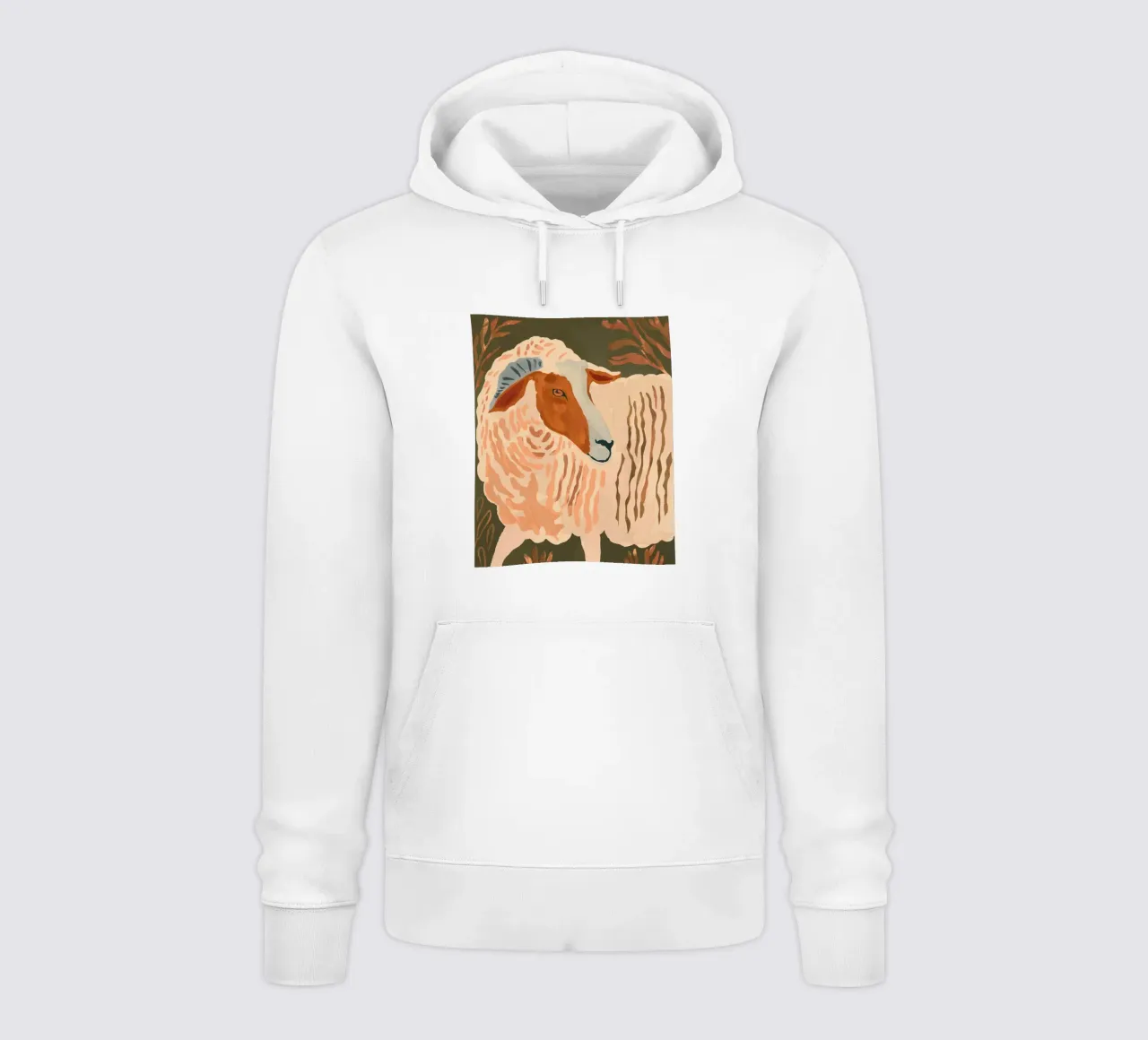 Ram rustico astratto 3 felpa con cappuccio da ThingDesign