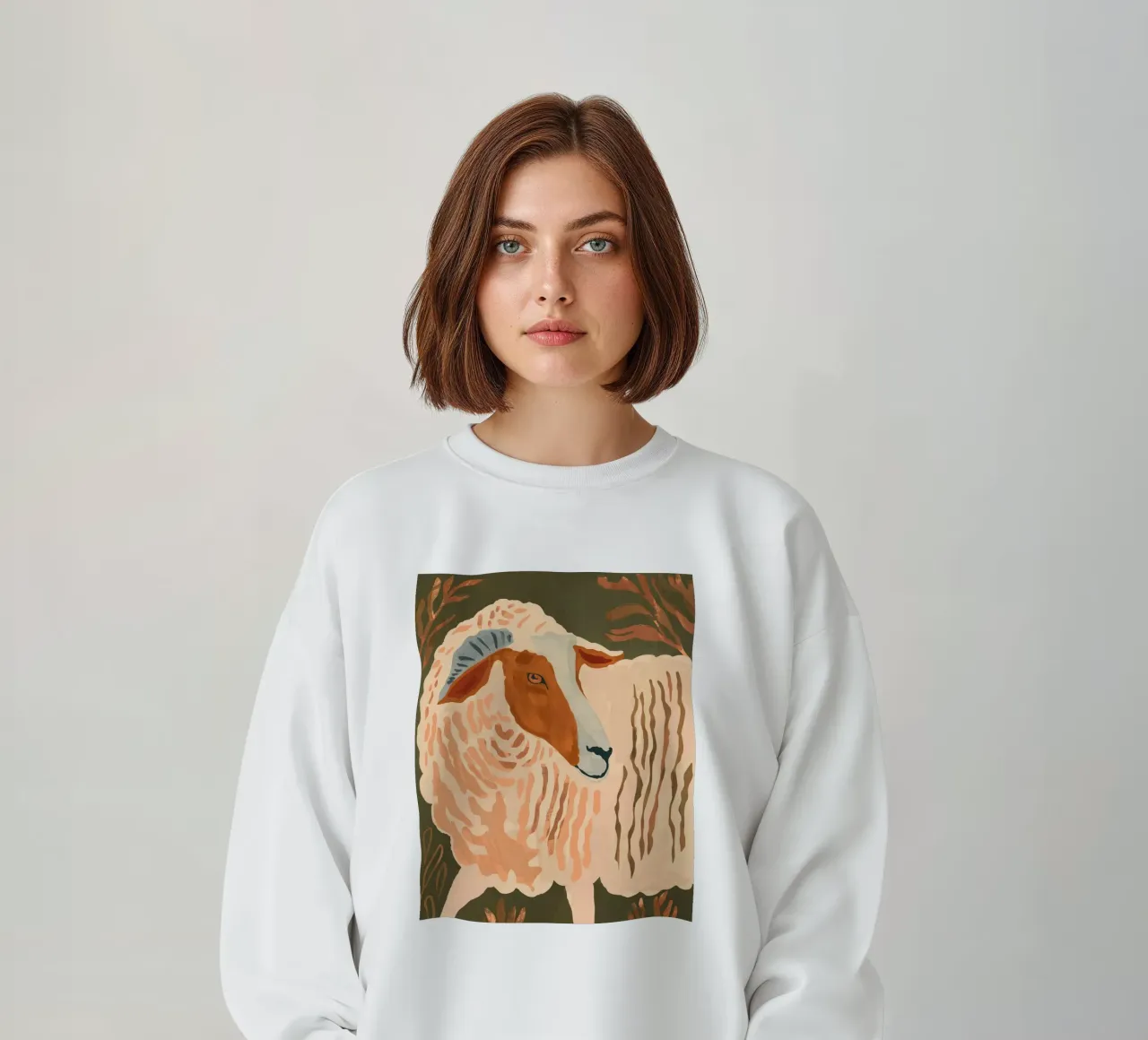 Ram rustico astratto 3 felpa da ThingDesign