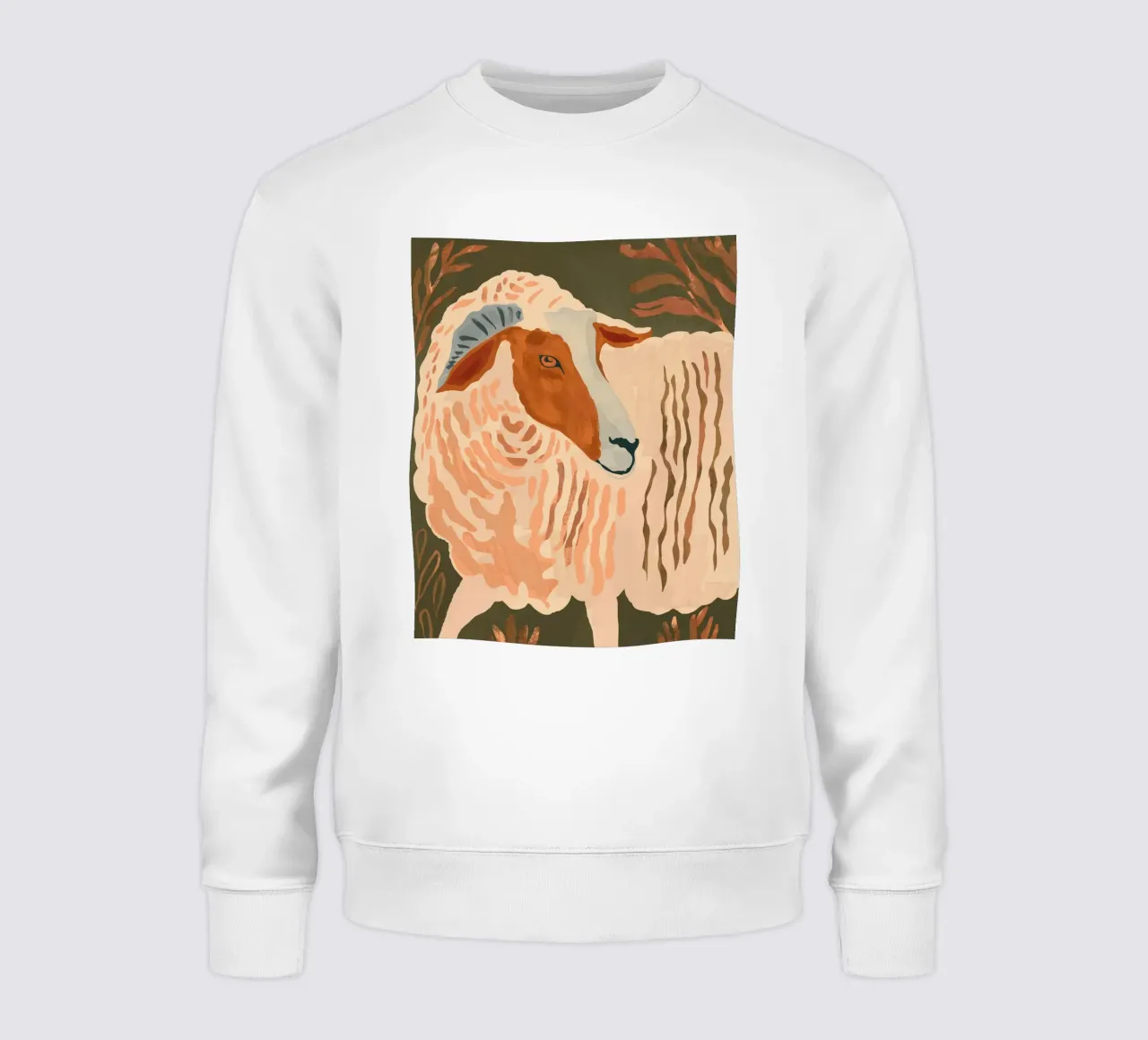 Ram rustico astratto 3 felpa da ThingDesign