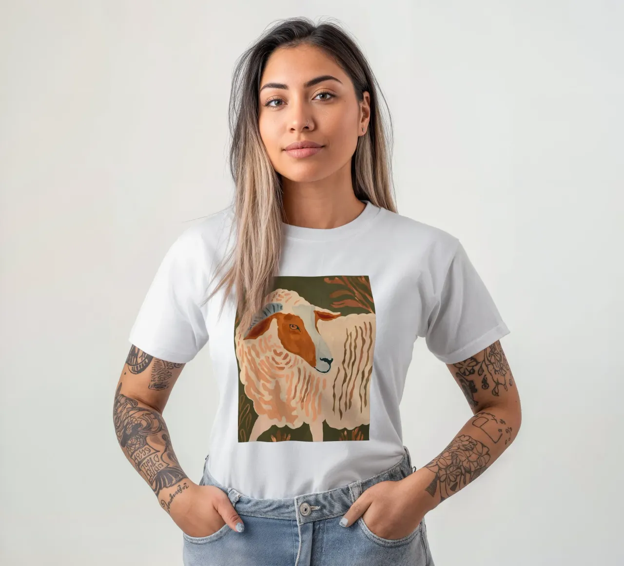 Ram rustico astratto 3 t-shirt da ThingDesign
