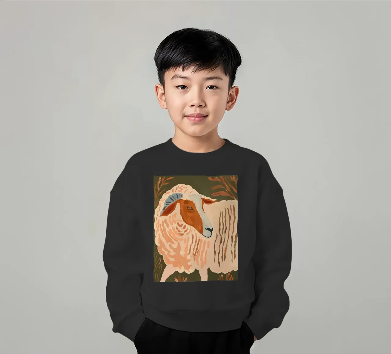 Ram rustico astratto 3 felpa bambino da ThingDesign