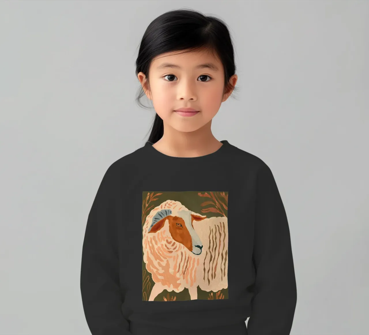 Ram rustico astratto 3 felpa bambino da ThingDesign