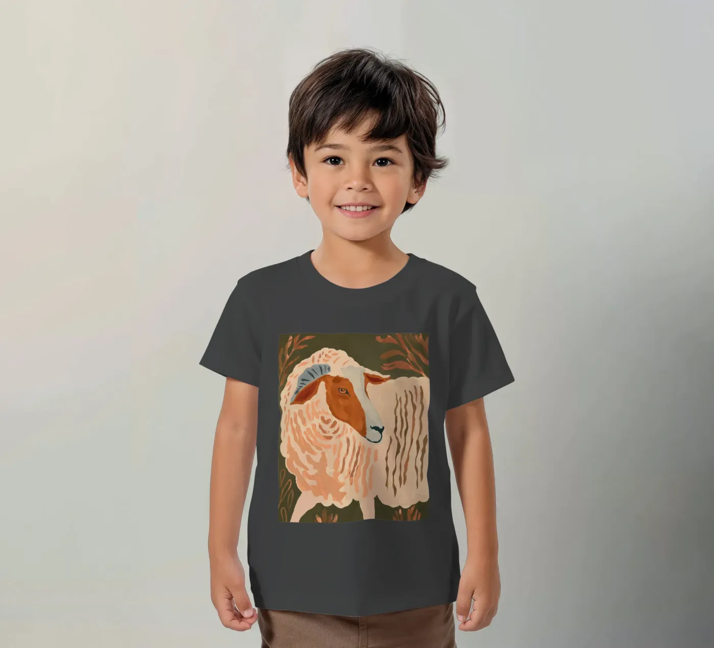 Ram rustico astratto 3 t-shirt bambini da ThingDesign