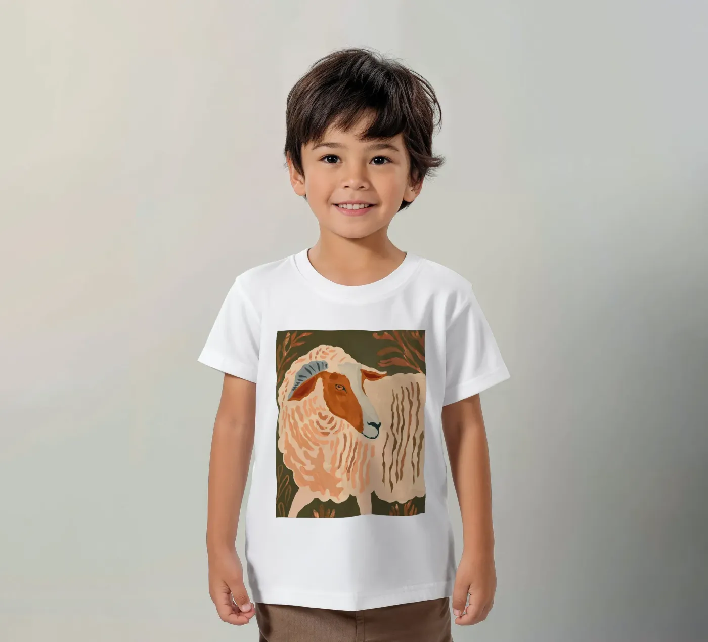 Ram rustico astratto 3 t-shirt bambini da ThingDesign