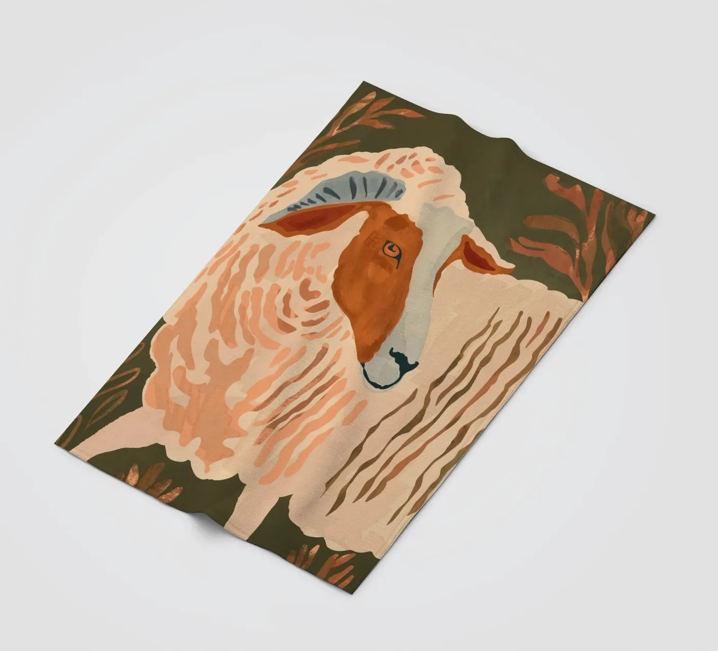 Abstracte Rustieke Ram 3 fleecedeken van ThingDesign