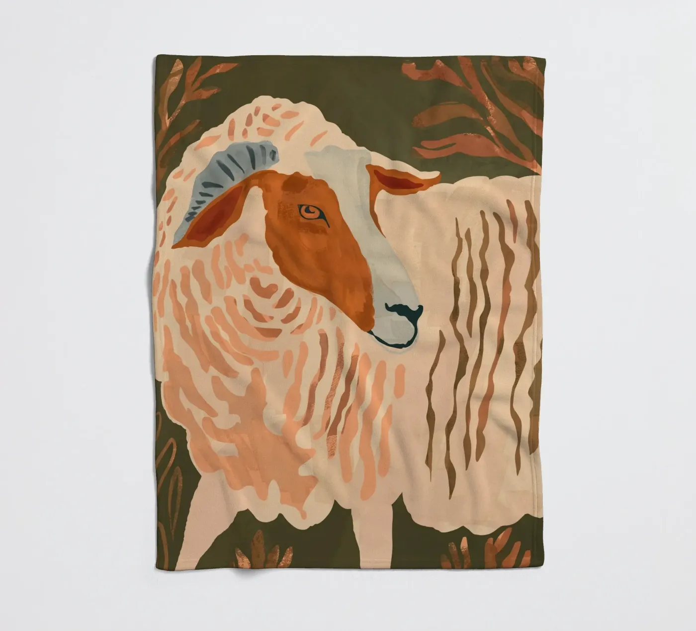 Abstracte Rustieke Ram 3 fleecedeken van ThingDesign