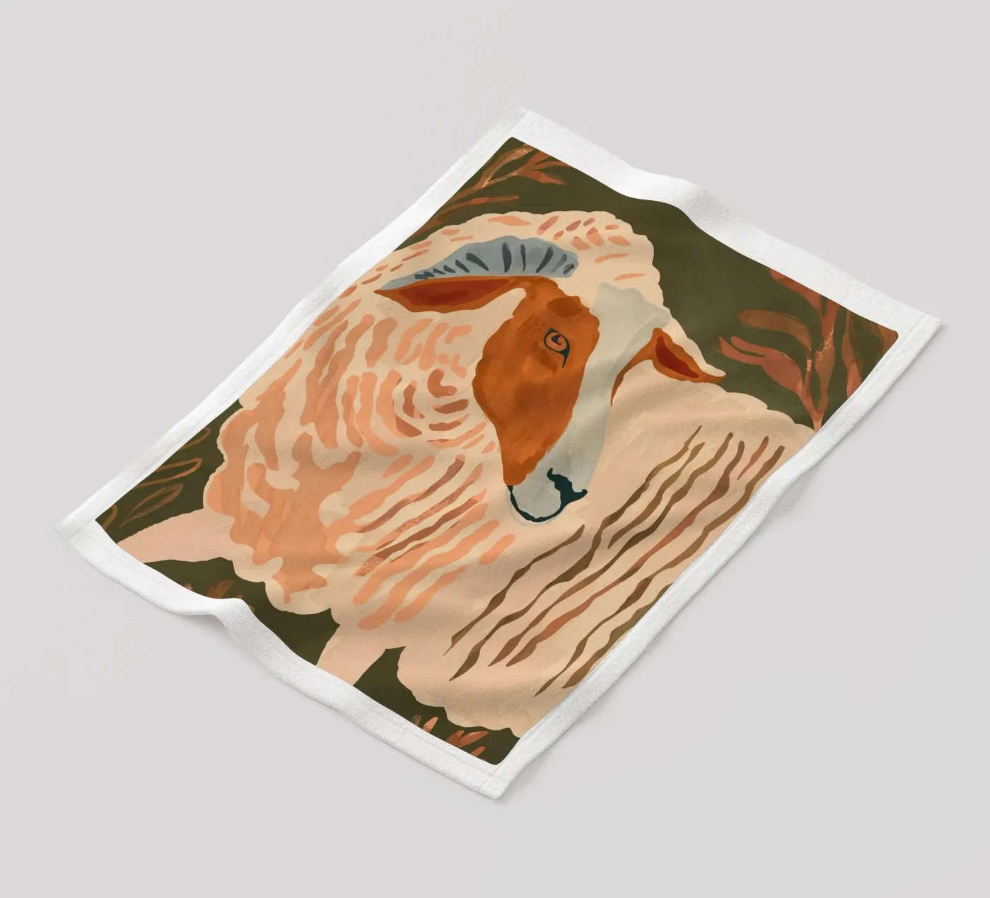 Abstracte Rustieke Ram 3 fleecedeken van ThingDesign