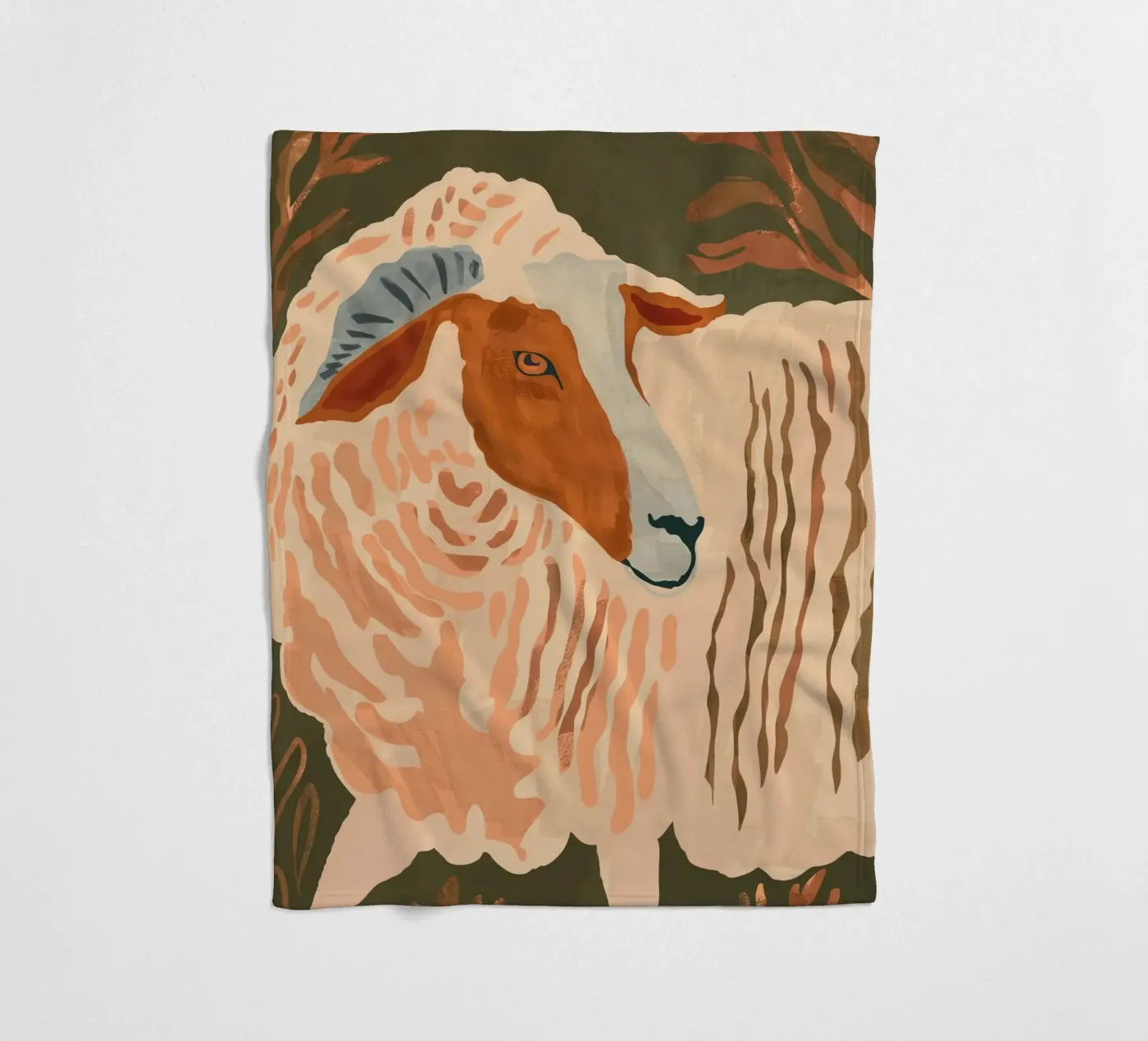 Abstracte Rustieke Ram 3 fleecedeken van ThingDesign