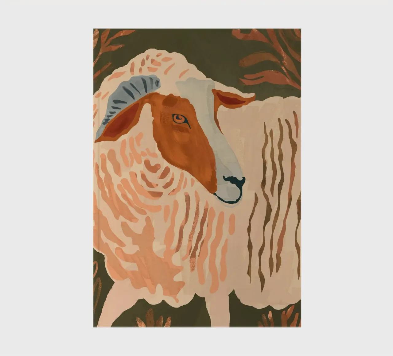 Abstract Rustic Ram 3 notebook by ThingDesign