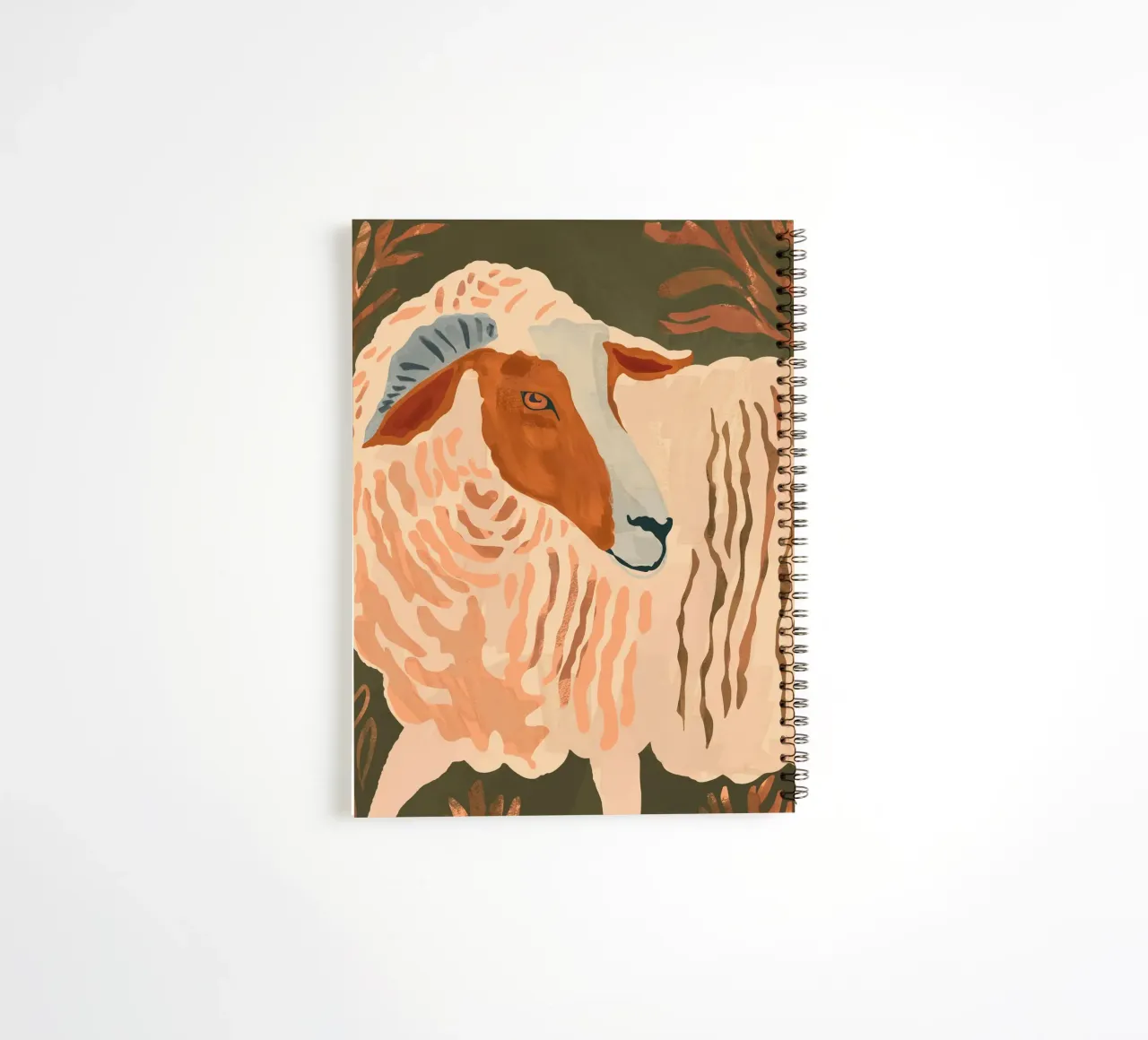 Abstract Rustic Ram 3 spiral notebook by ThingDesign
