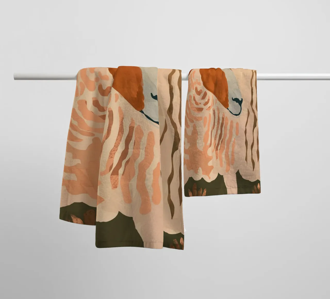 Ram rustico astratto 3 asciugamano da bagno da ThingDesign