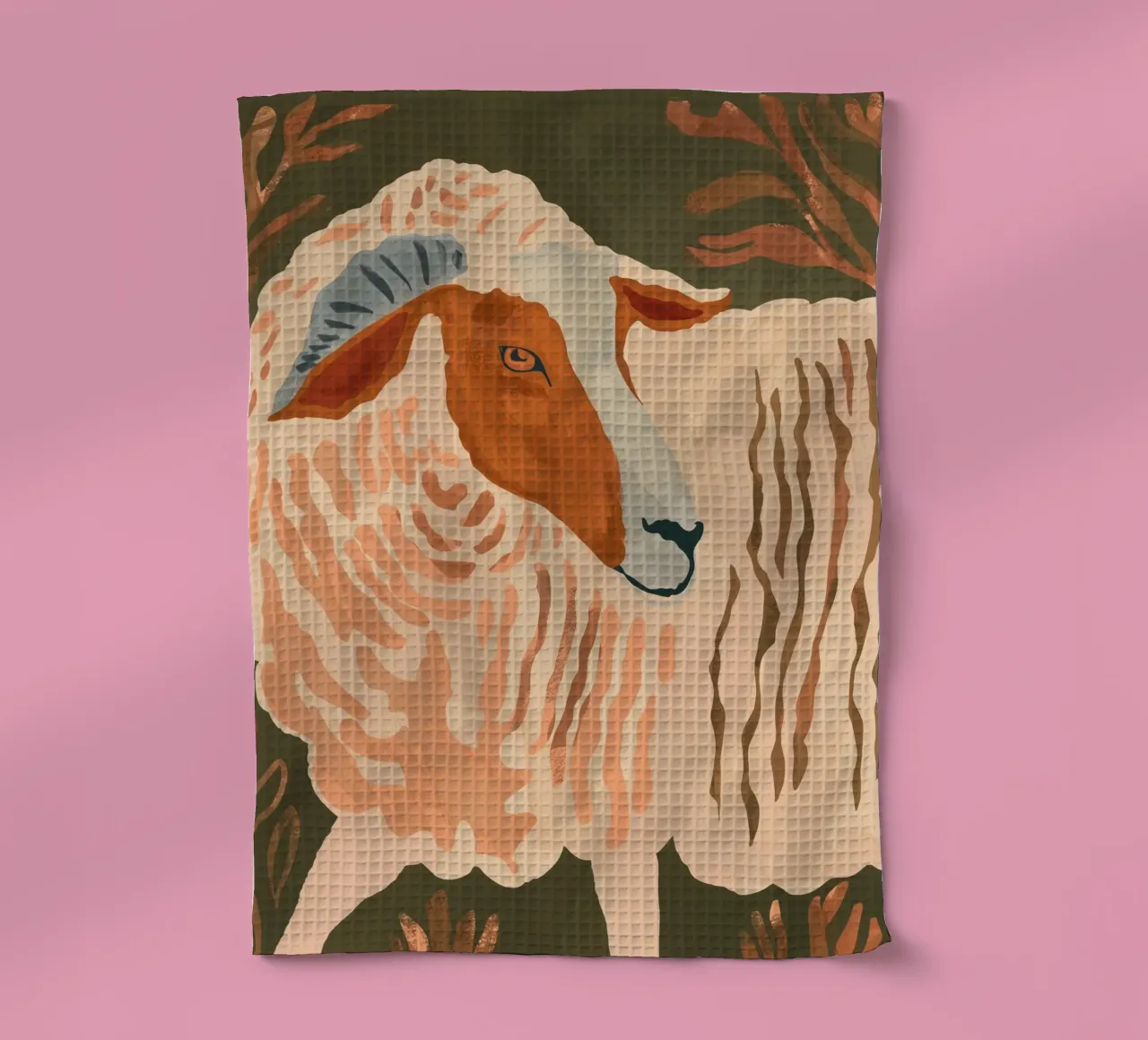 Ram rustico astratto 3 canovaccio da cucina da ThingDesign