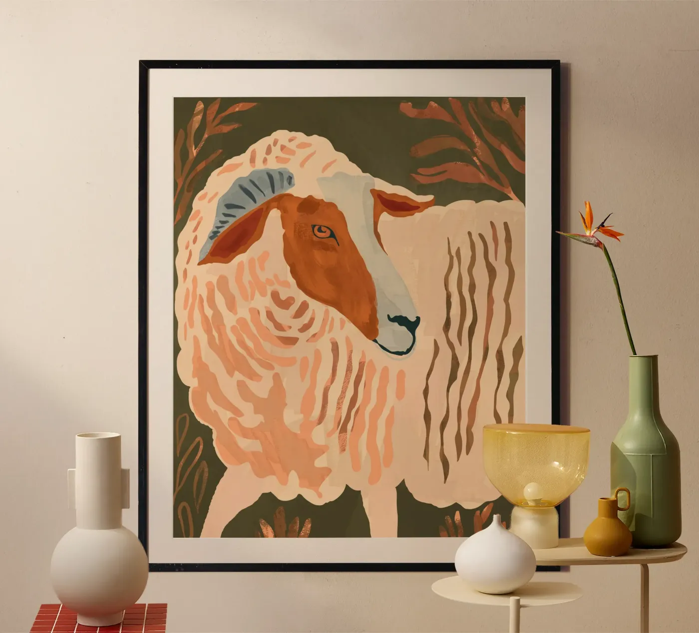 Abstract Rustic Ram 3 poster by ThingDesign