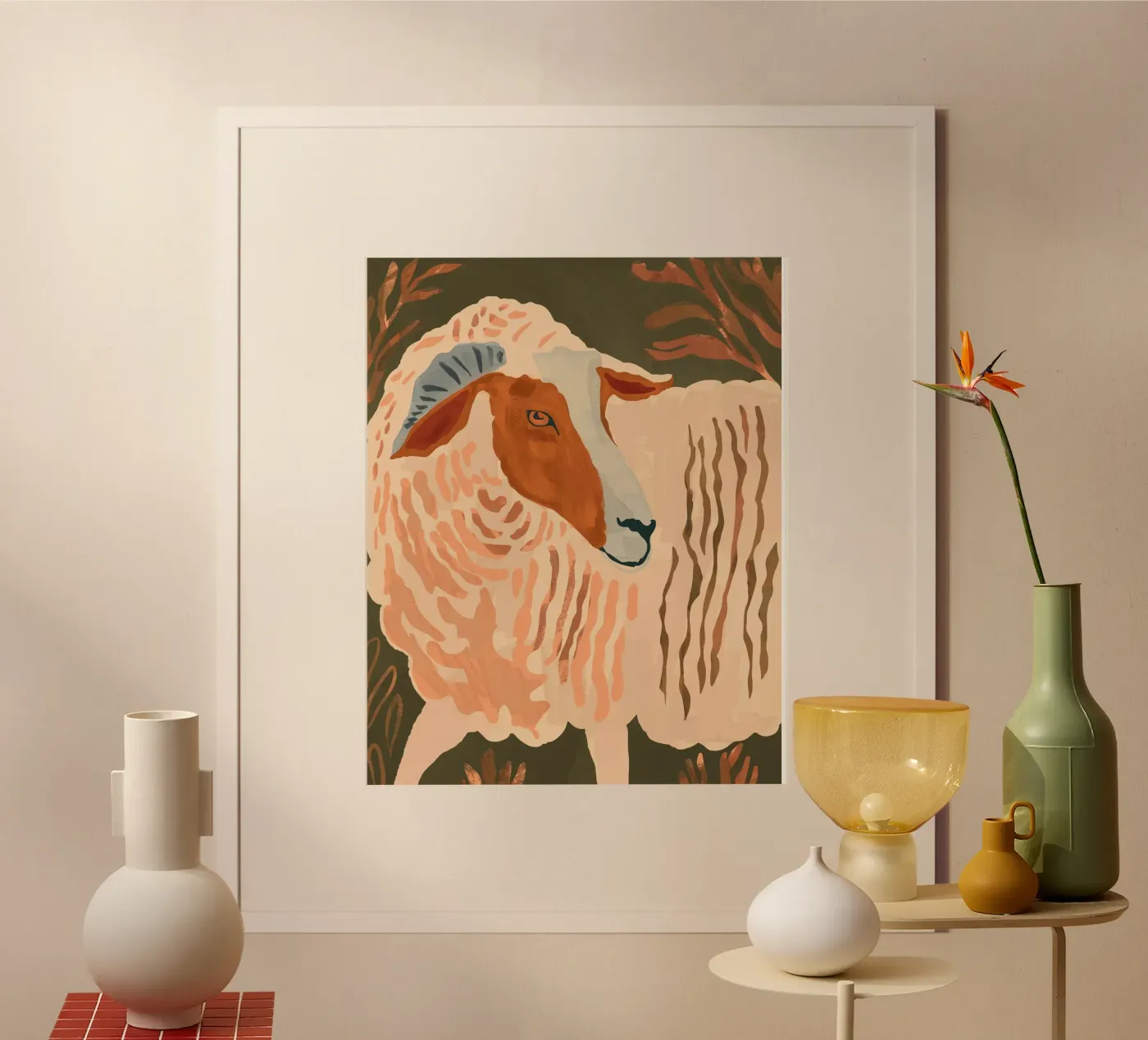 Abstract Rustic Ram 3 poster by ThingDesign