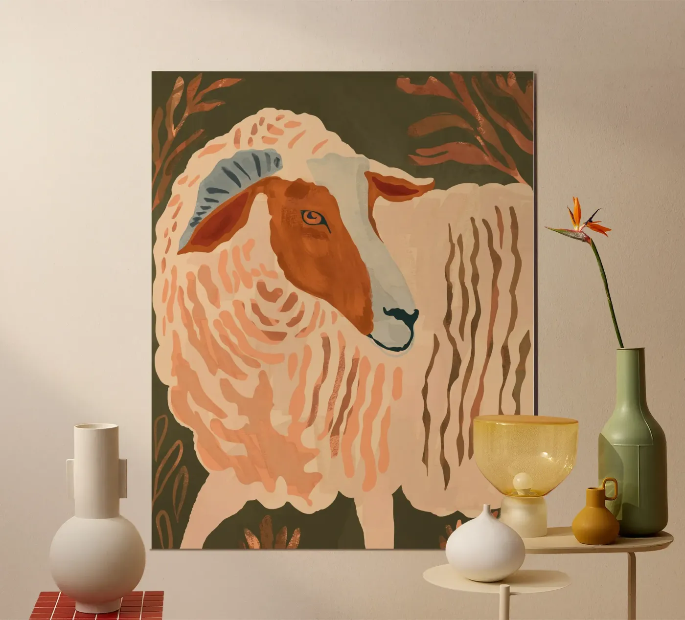Abstract Rustic Ram 3 poster by ThingDesign