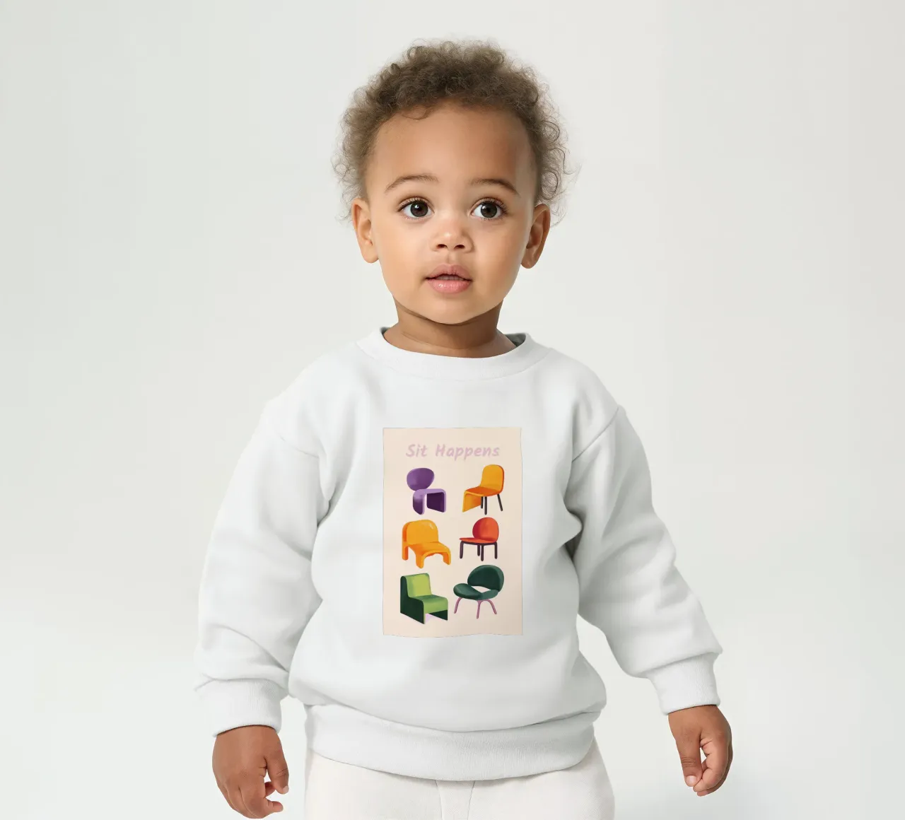 Stoelen Isometrisch baby sweatshirt van Melloi Art Print