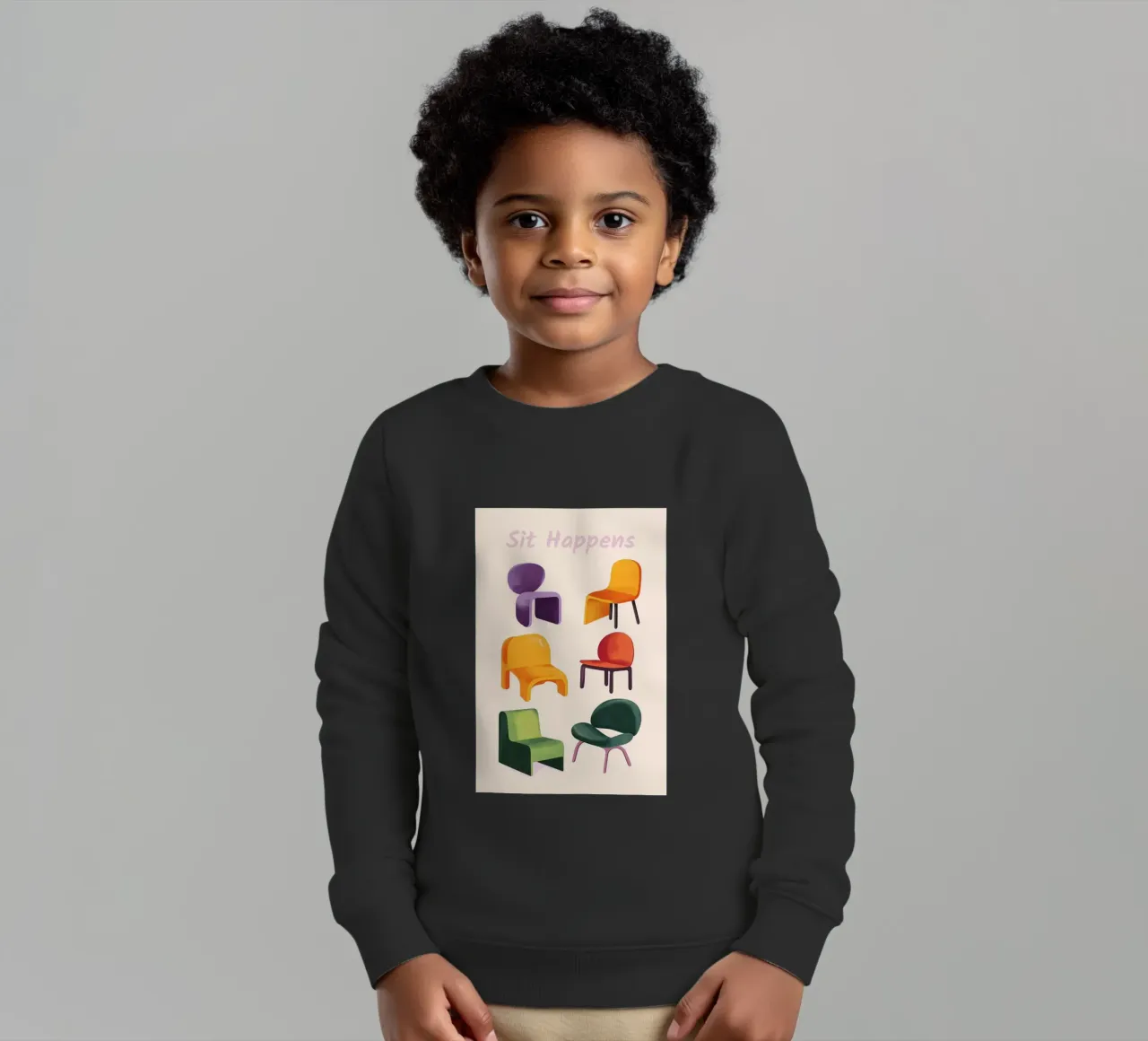 Sedie Isometriche felpa bambino da Melloi Art Print