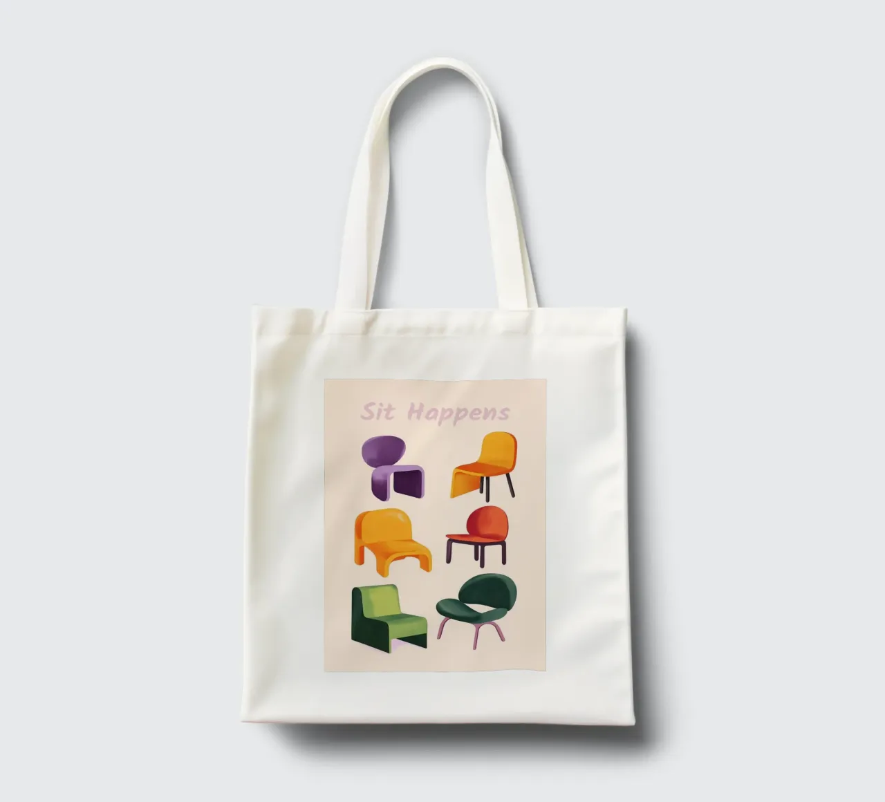 Sedie Isometriche borsa in juta da Melloi Art Print