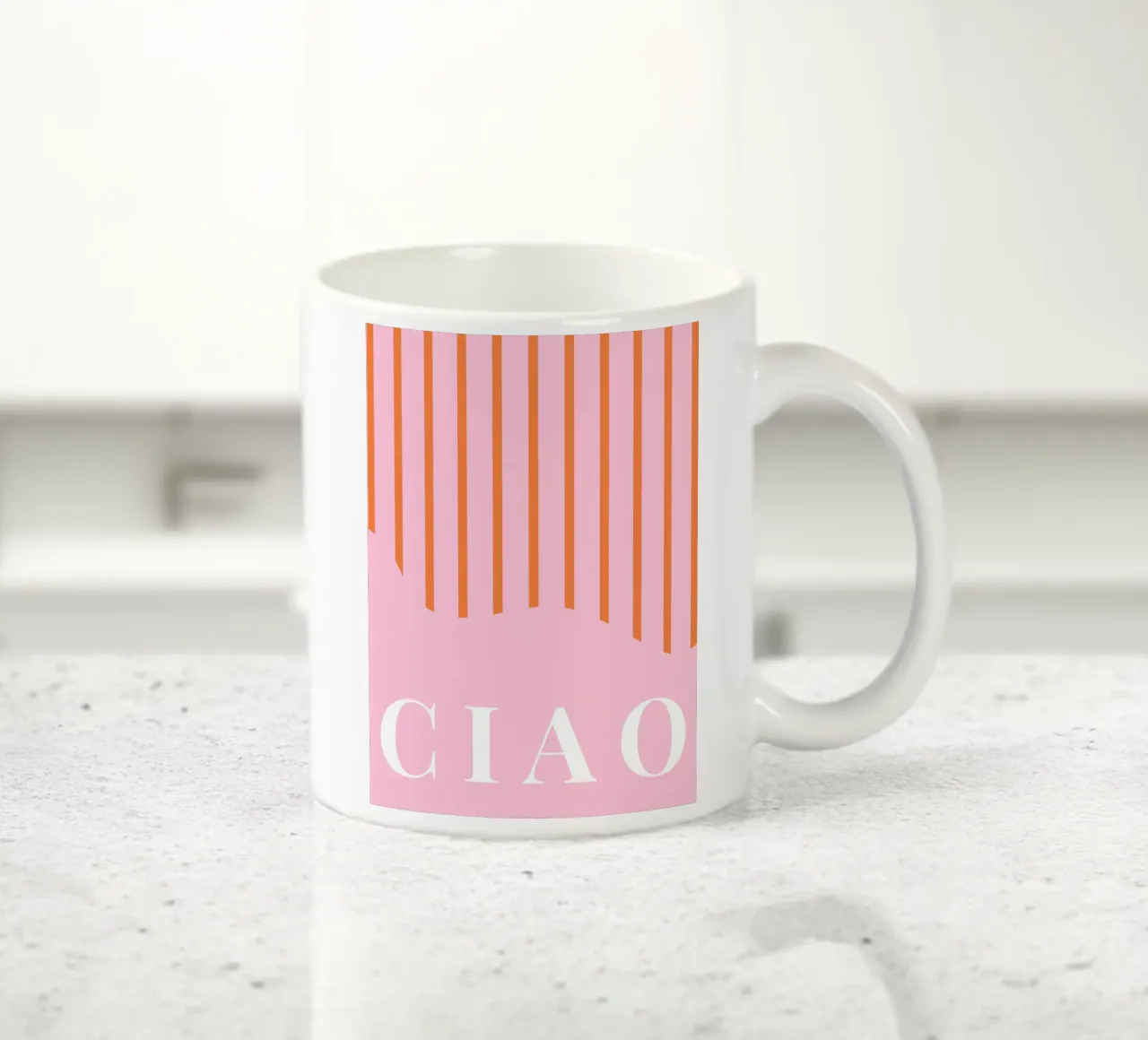 Ciao Print Keramik Tasse von Bella Studio