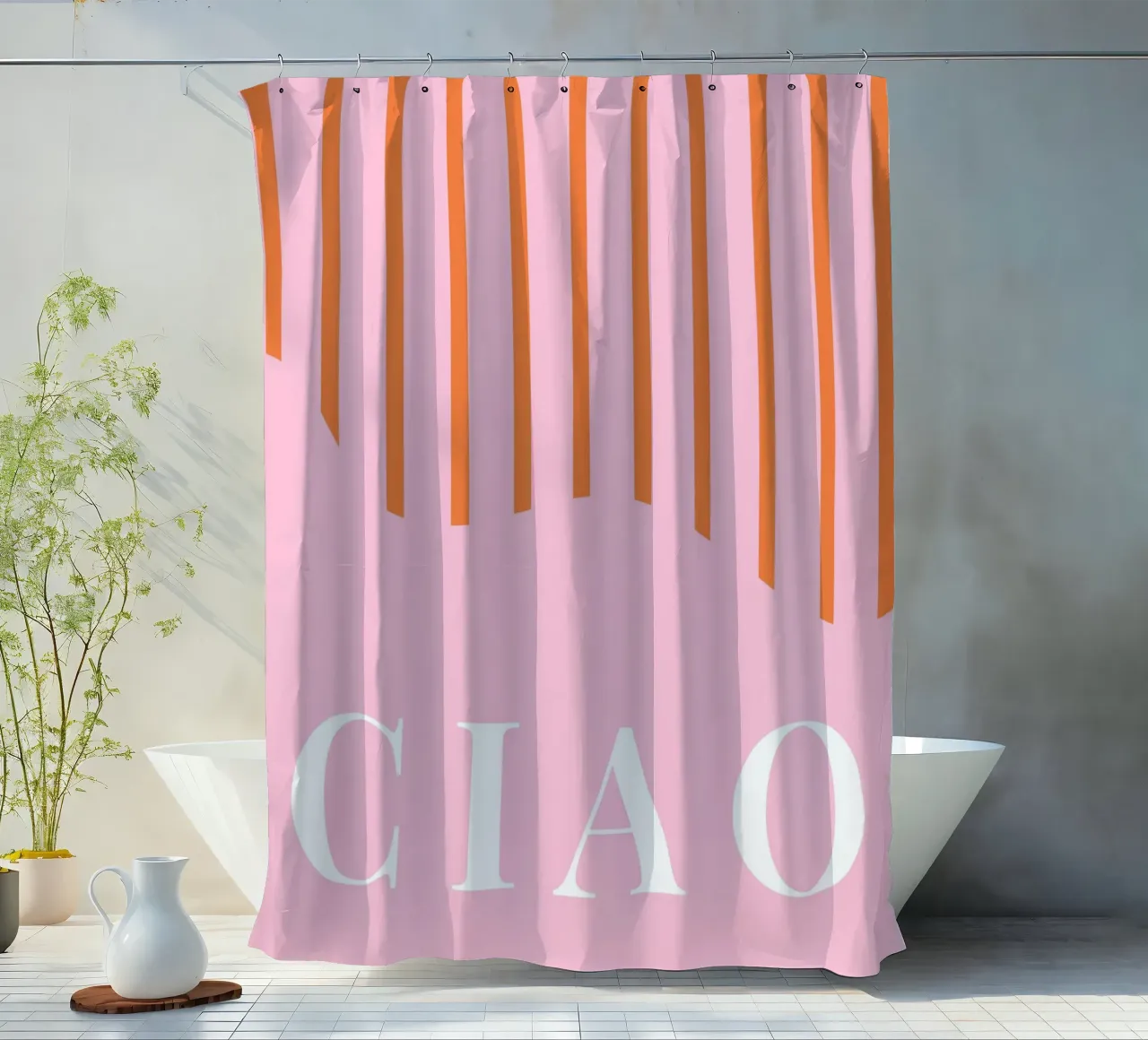 Ciao Print cortina de baño de Bella Studio