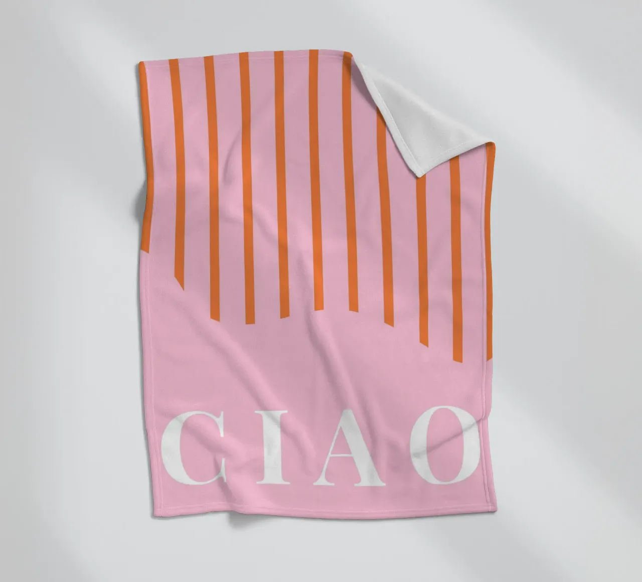 Ciao Print fleece blanket by Bella Studio