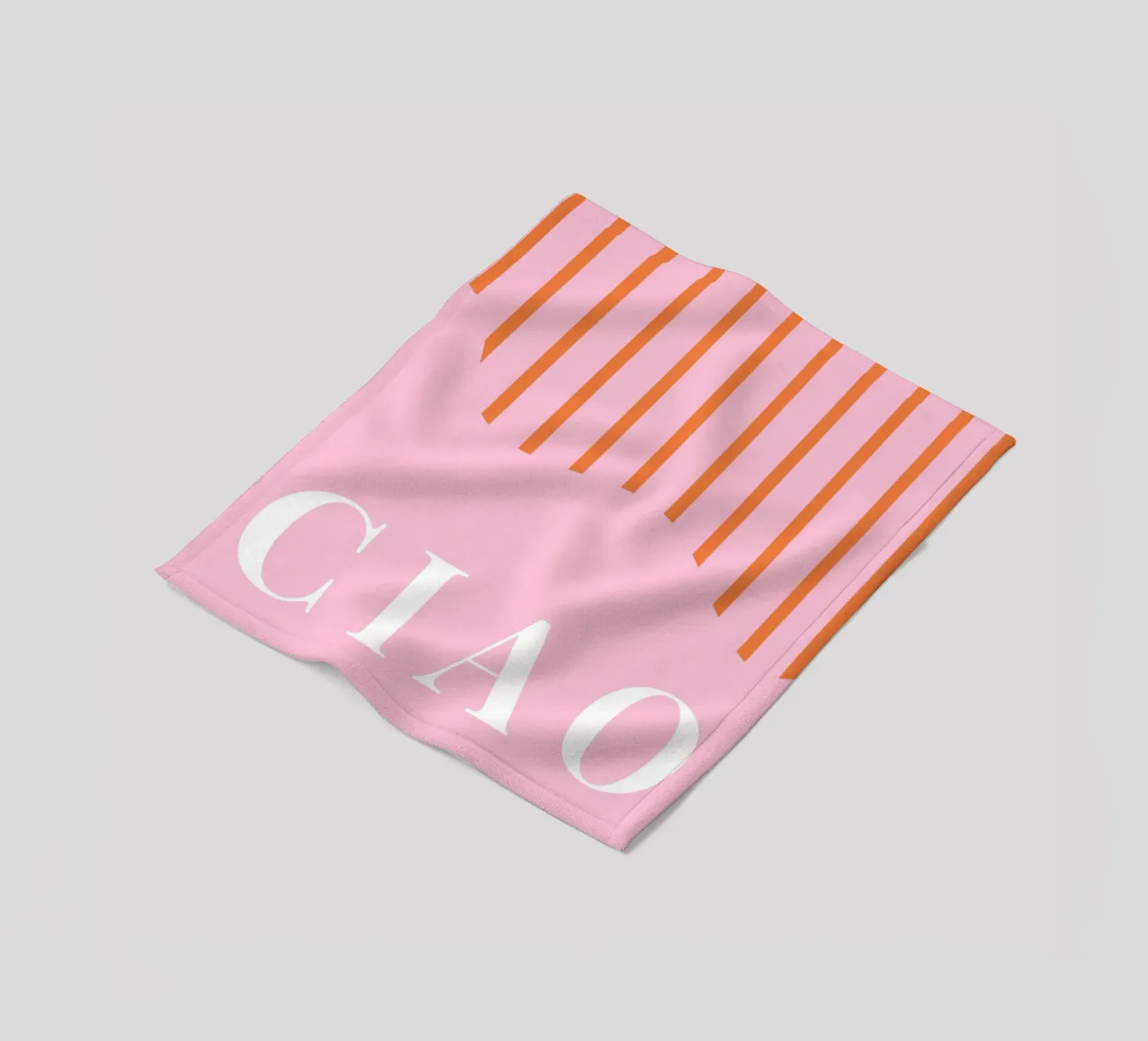 Ciao Print fleece blanket by Bella Studio