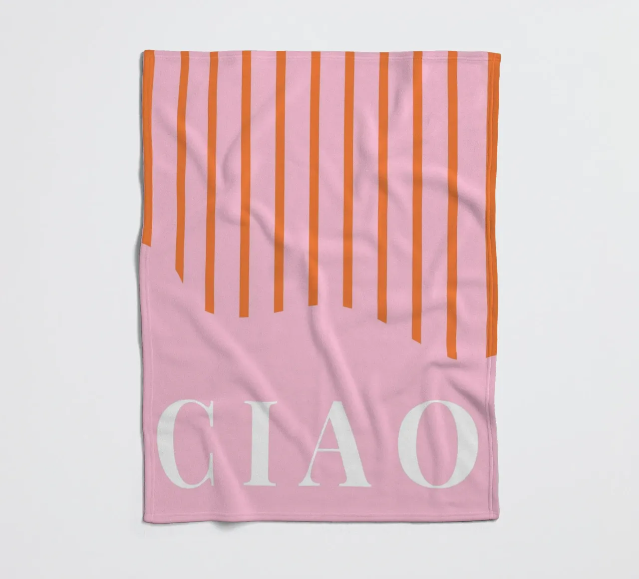 Ciao Print fleece blanket by Bella Studio