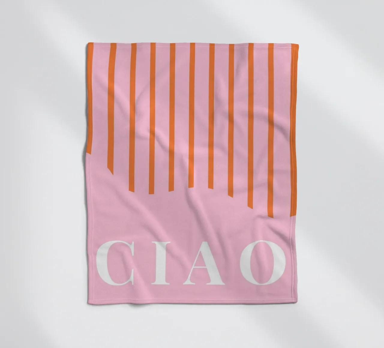 Ciao Print fleece blanket by Bella Studio
