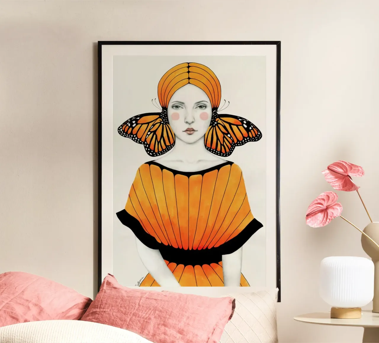 Anais poster con telaio in alluminio da Sofia Bonati