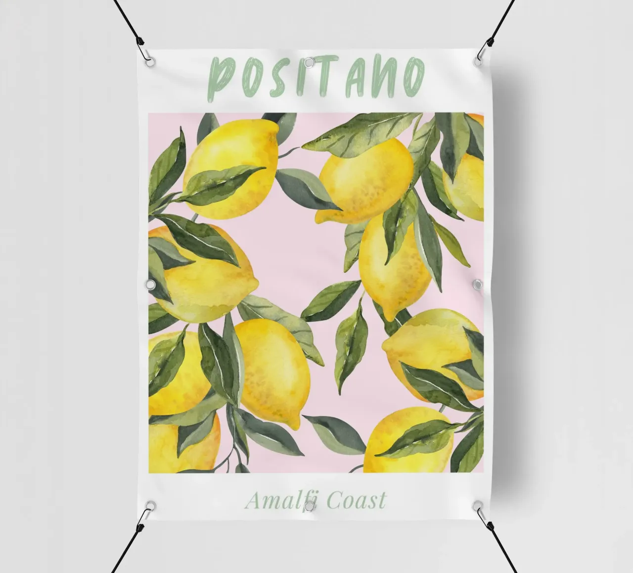 Italian Lemon Print Watercolor pvc cover by Bella Studio