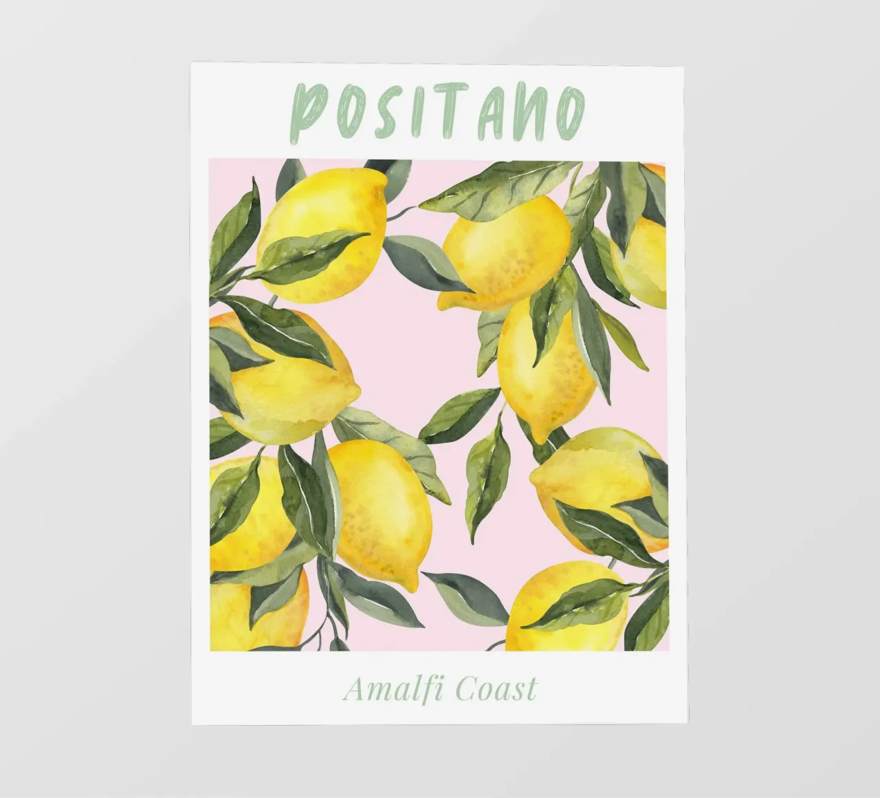 Italian Lemon Print Watercolor pvc cover by Bella Studio