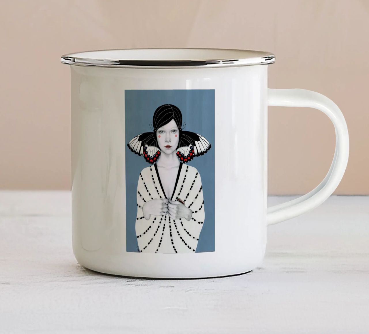 Mila tazza in smalto da Sofia Bonati