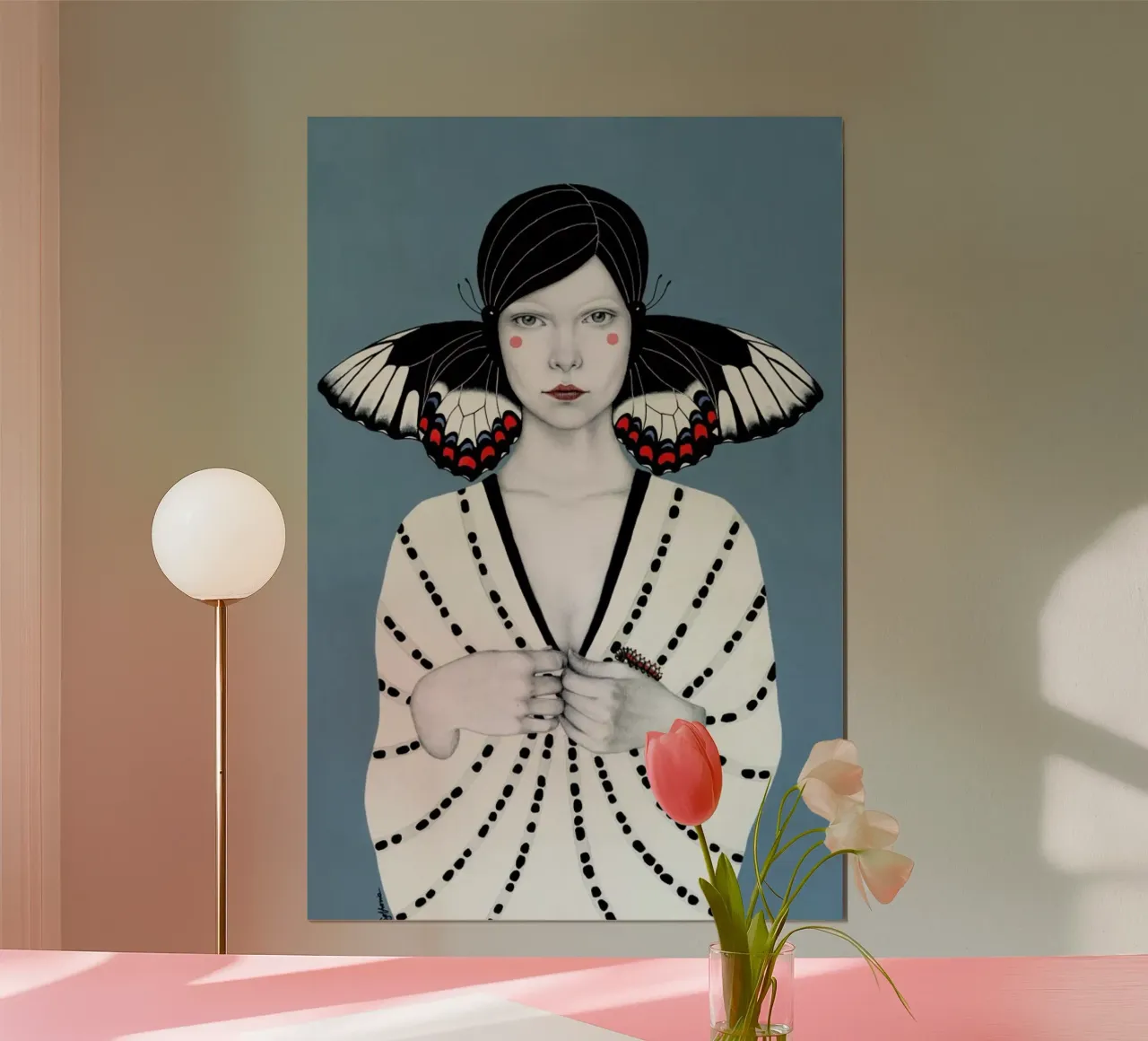 Mila poster con telaio in legno da Sofia Bonati