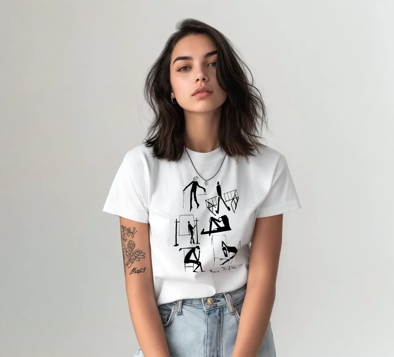 Franz Kafka Drawings t-shirt by MissLiterarty