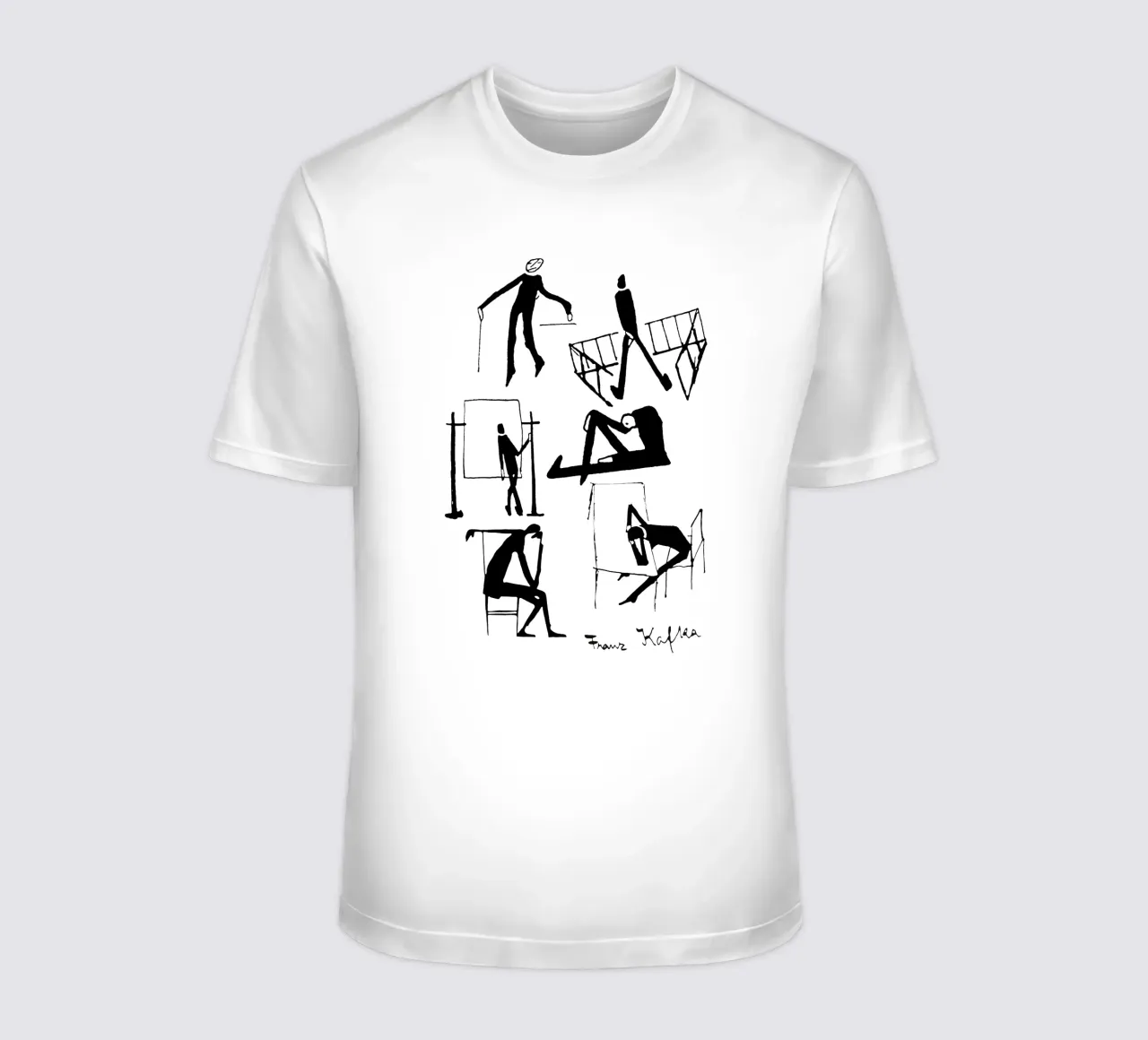 Franz Kafka Drawings t-shirt by MissLiterarty