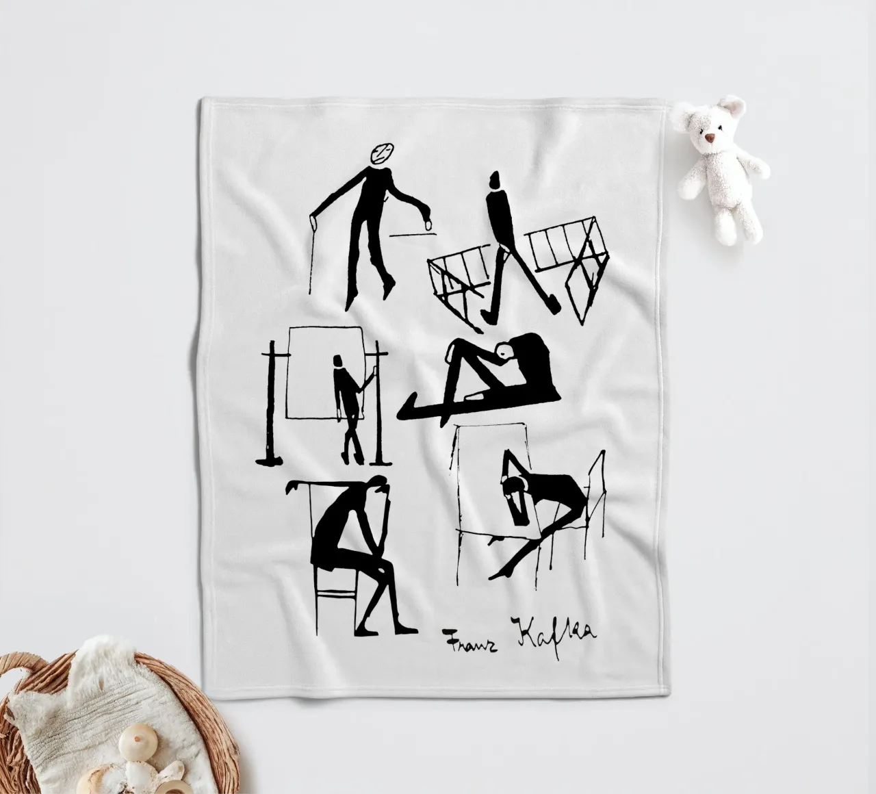 Disegni di Franz Kafka coperta in pile da MissLiterarty