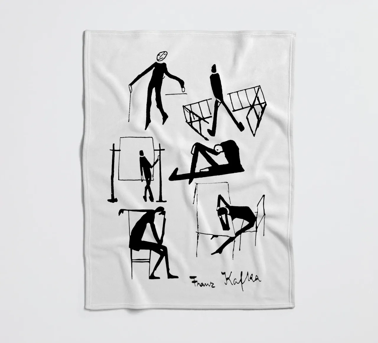 Disegni di Franz Kafka coperta in pile da MissLiterarty