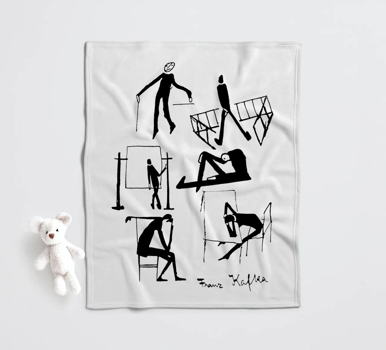 Disegni di Franz Kafka coperta in pile da MissLiterarty