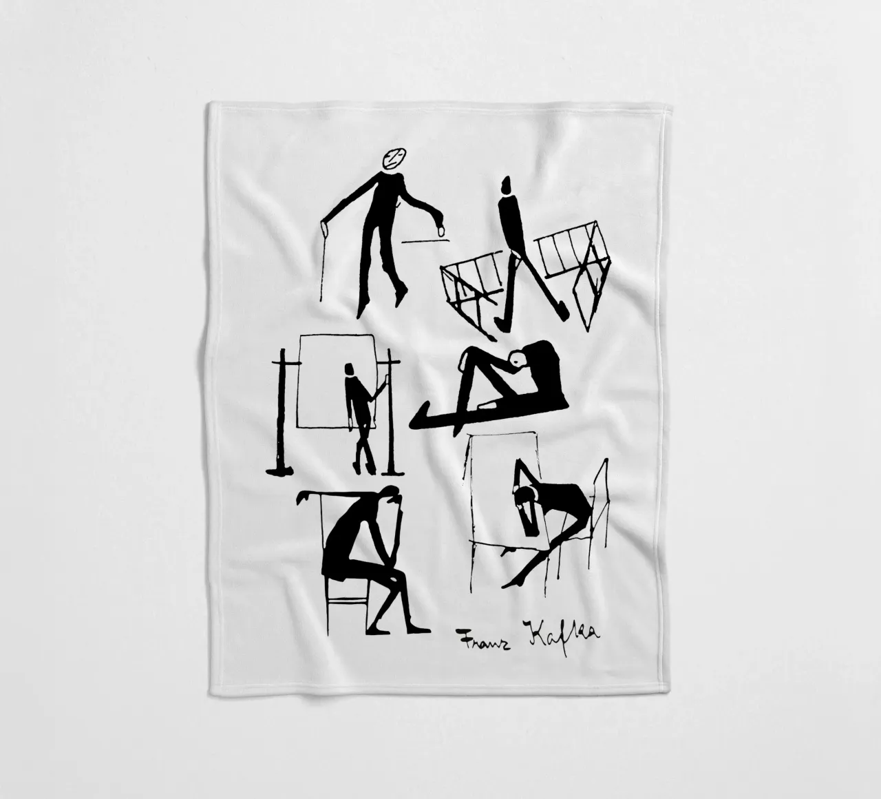 Disegni di Franz Kafka coperta in pile da MissLiterarty