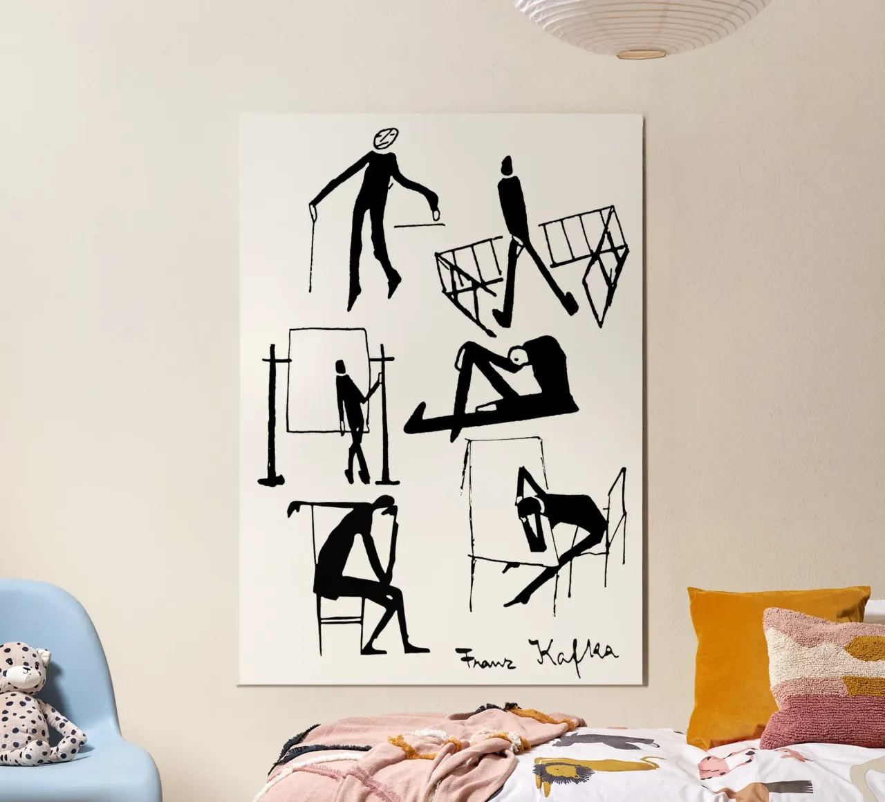 Franz Kafka Zeichnungen Poster von MissLiterarty