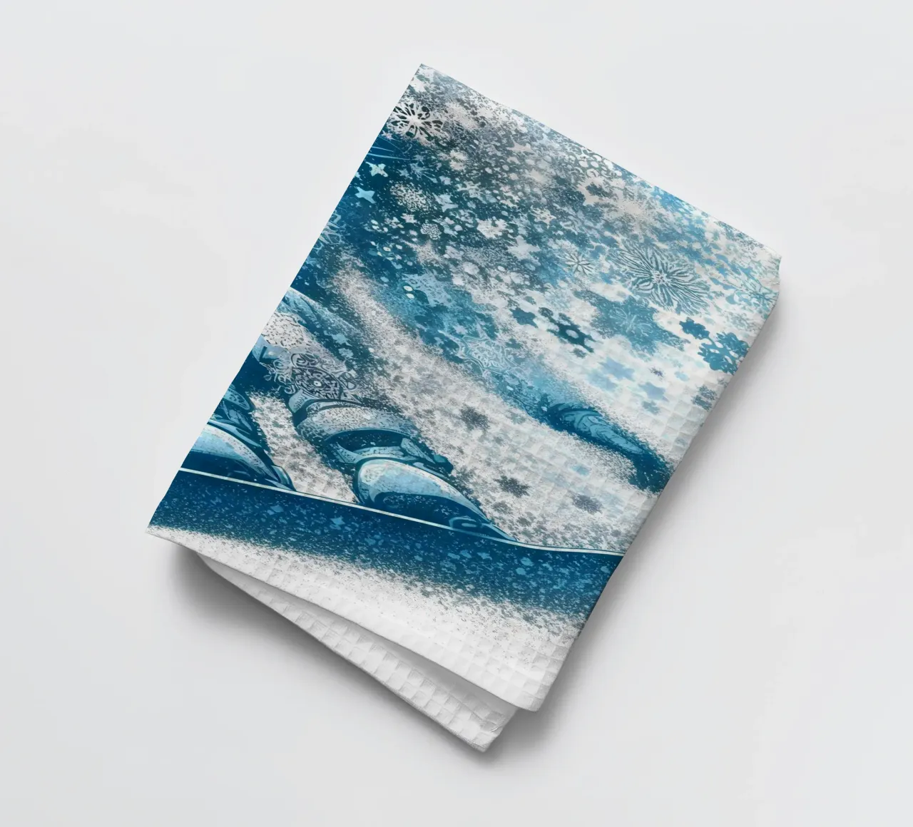 Snowboard Girl tea towel by Digital Naive