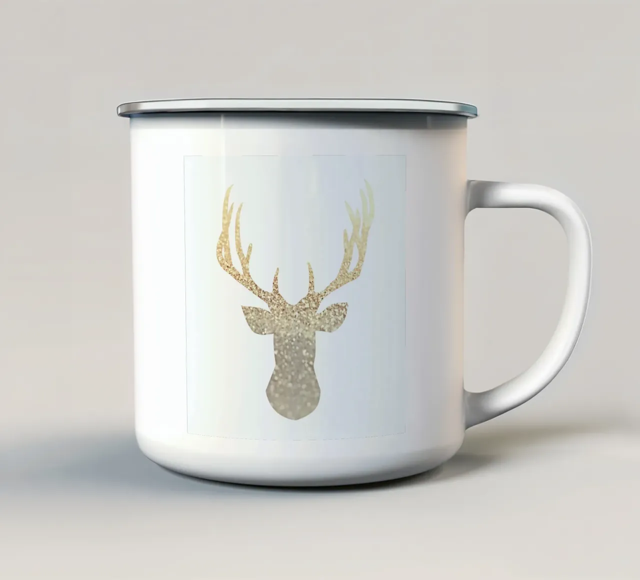 Gold Deer tazza in smalto da Monika Strigel