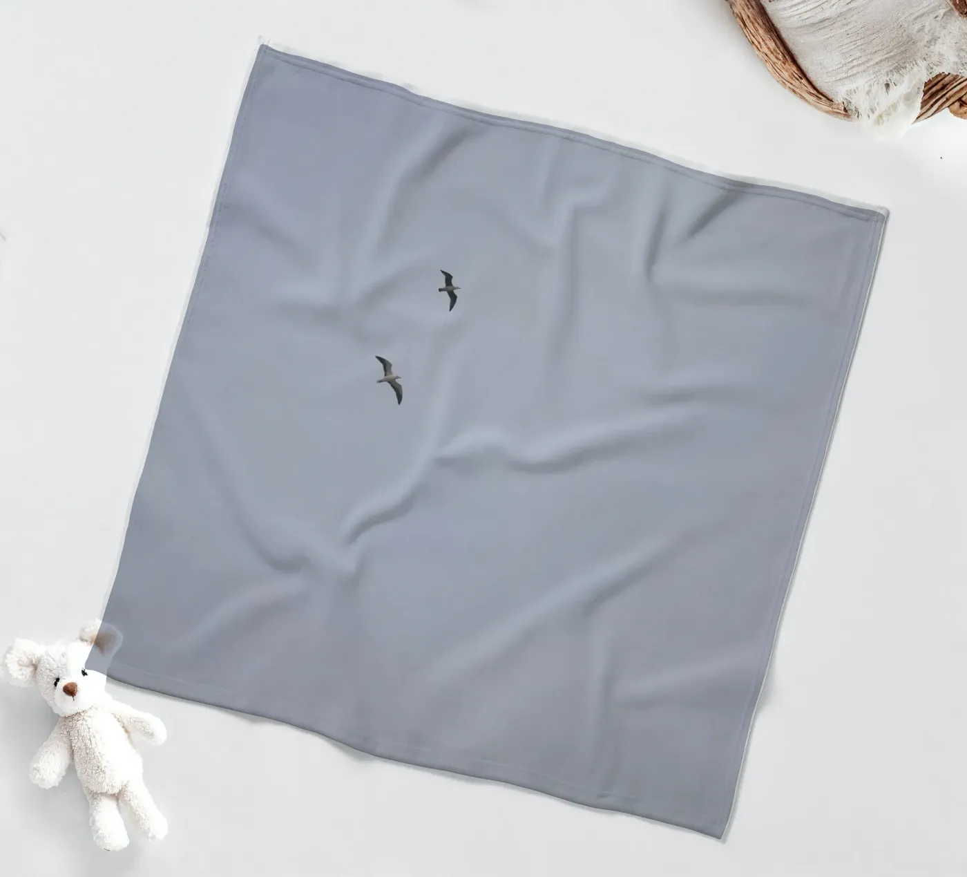 Seagulls fleece blanket by Wild Coast Studio