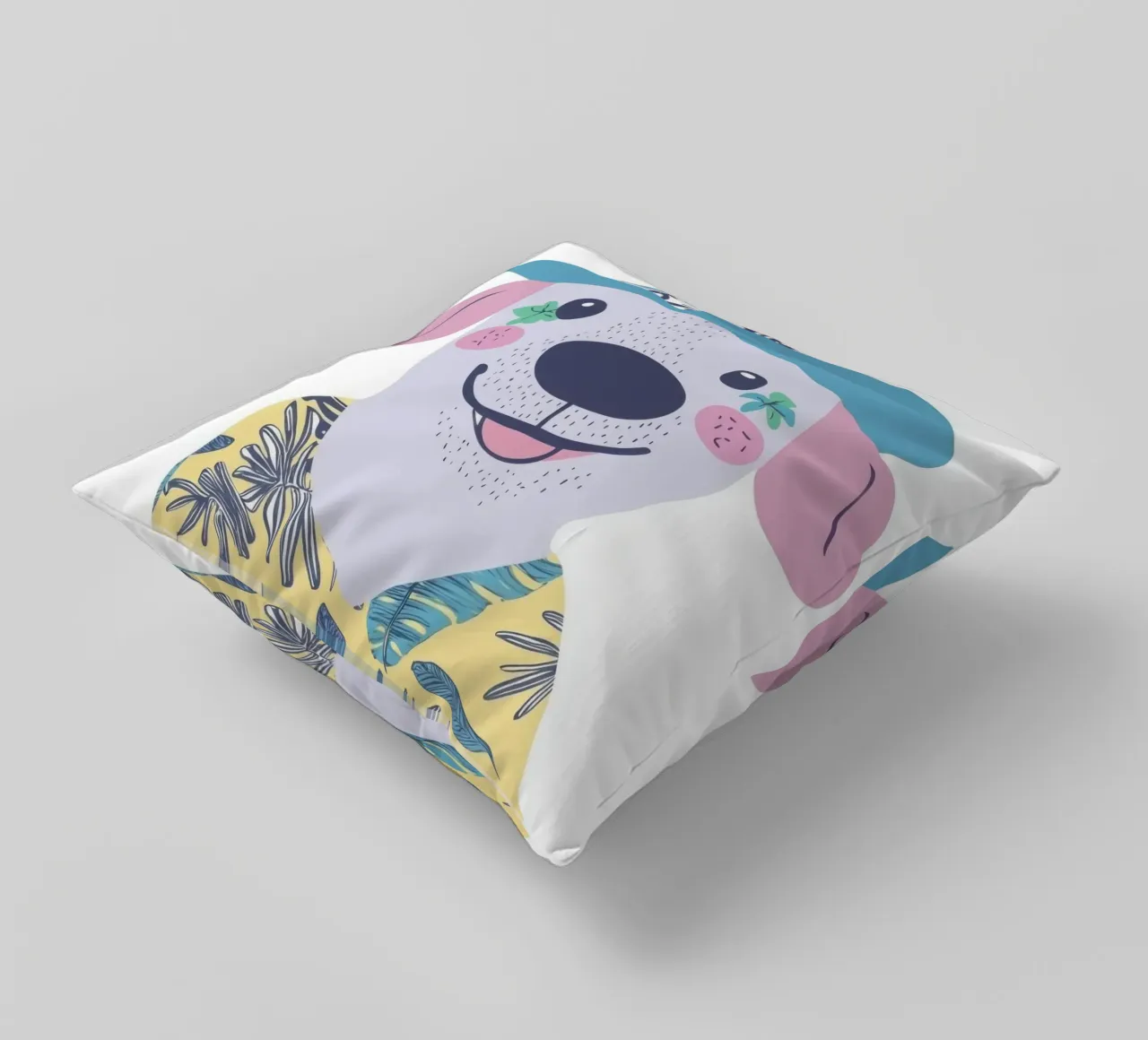 Il cane hawaiano sorridente cuscino da So Cute Land - Affiches et posters